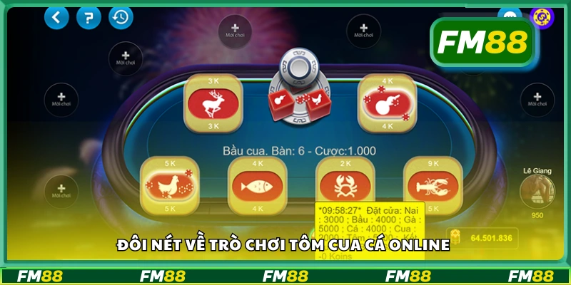 Thông tin về trò chơi Tôm Cua Cá online