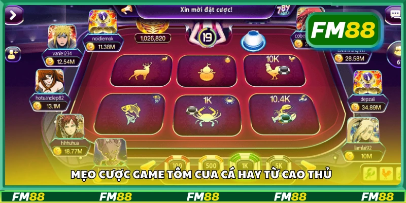 Mẹo cược game Tôm Cua Cá hay từ cao thủ