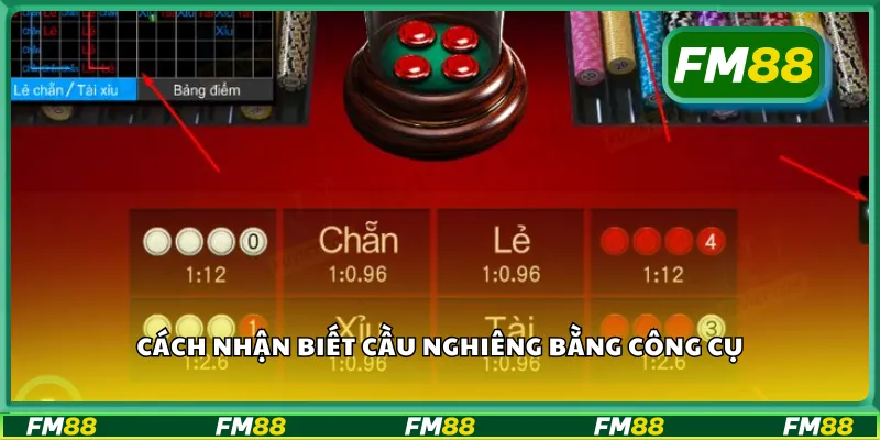 Cách nhận biết cầu nghiêng bằng công cụ