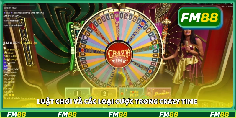 Cách đặt cược và luật chơi cơ bản trong Crazy Time